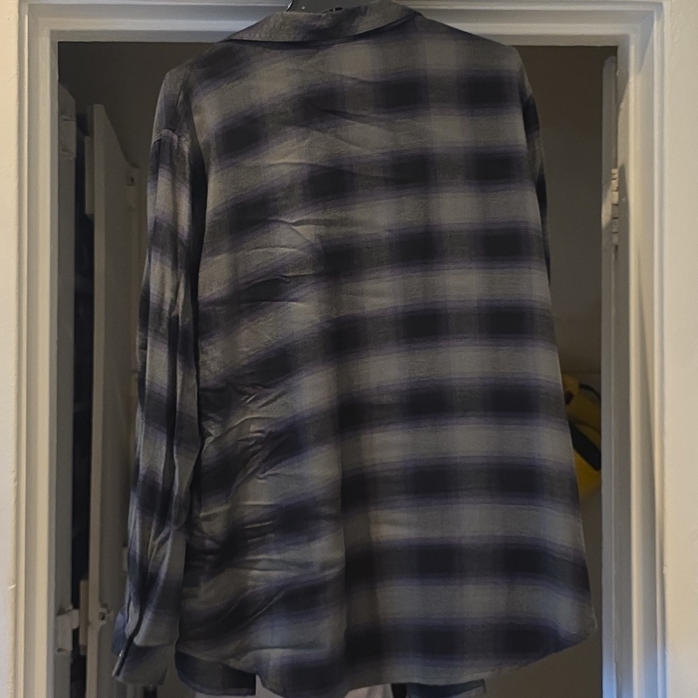 Green/black Plaid Long Sleeve Button Down XL - Picture 5 of 7